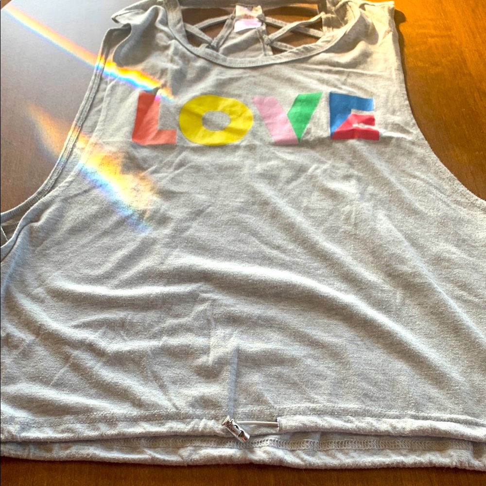 No Boundaries Gray Tank Top with matching tube top